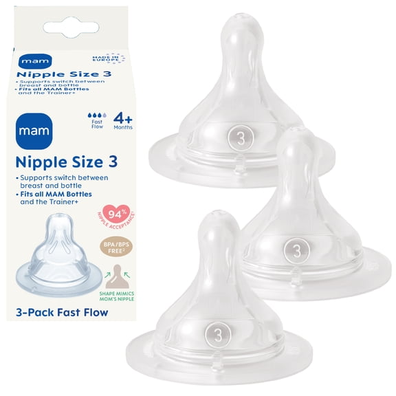 MAM Fast Flow Nipple, 3 Pack