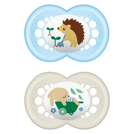 MAM Nature Pacifier, 6-16 Months, Boy, 2 Pack