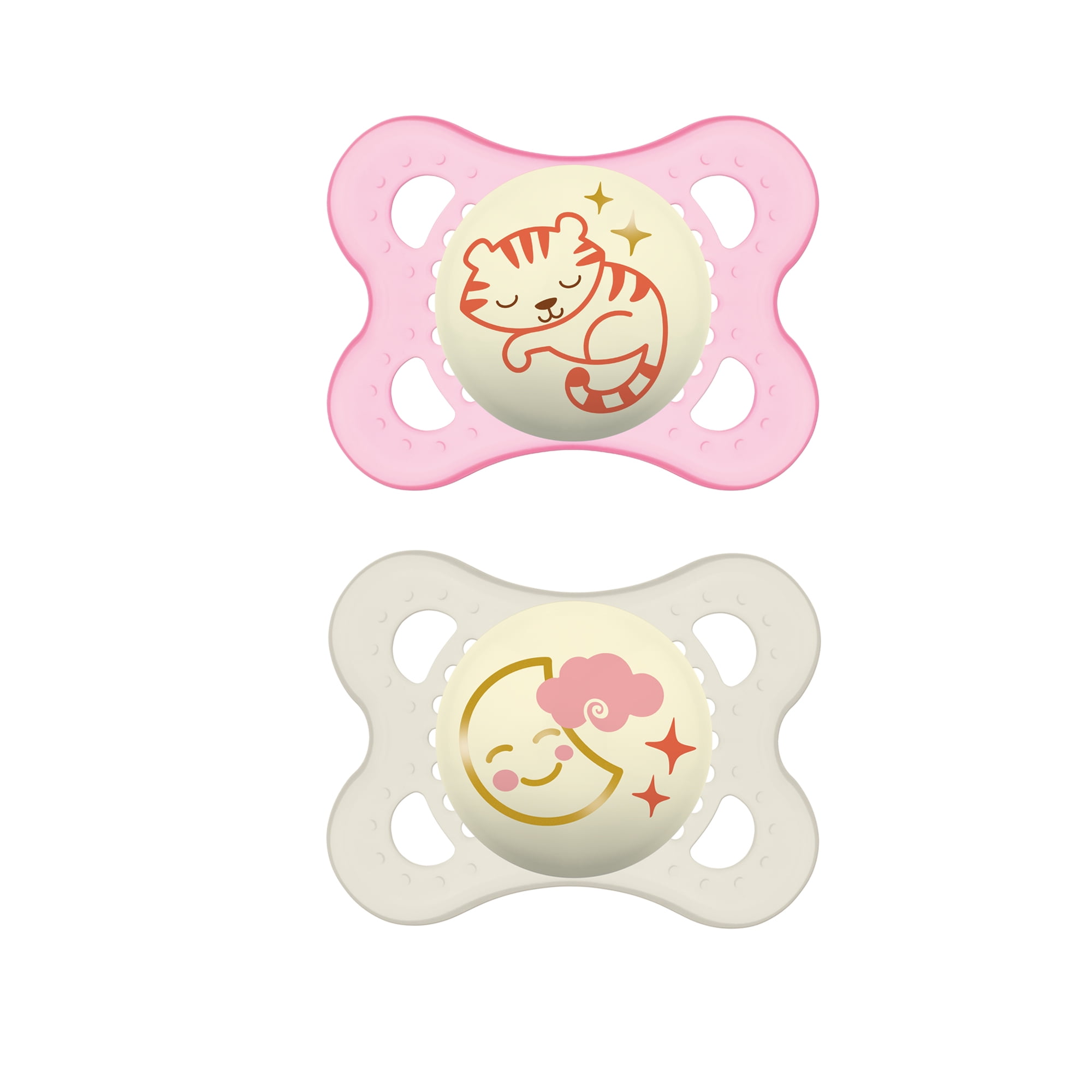 MAM Night Pacifier, 0-6 Months, 2 Pack