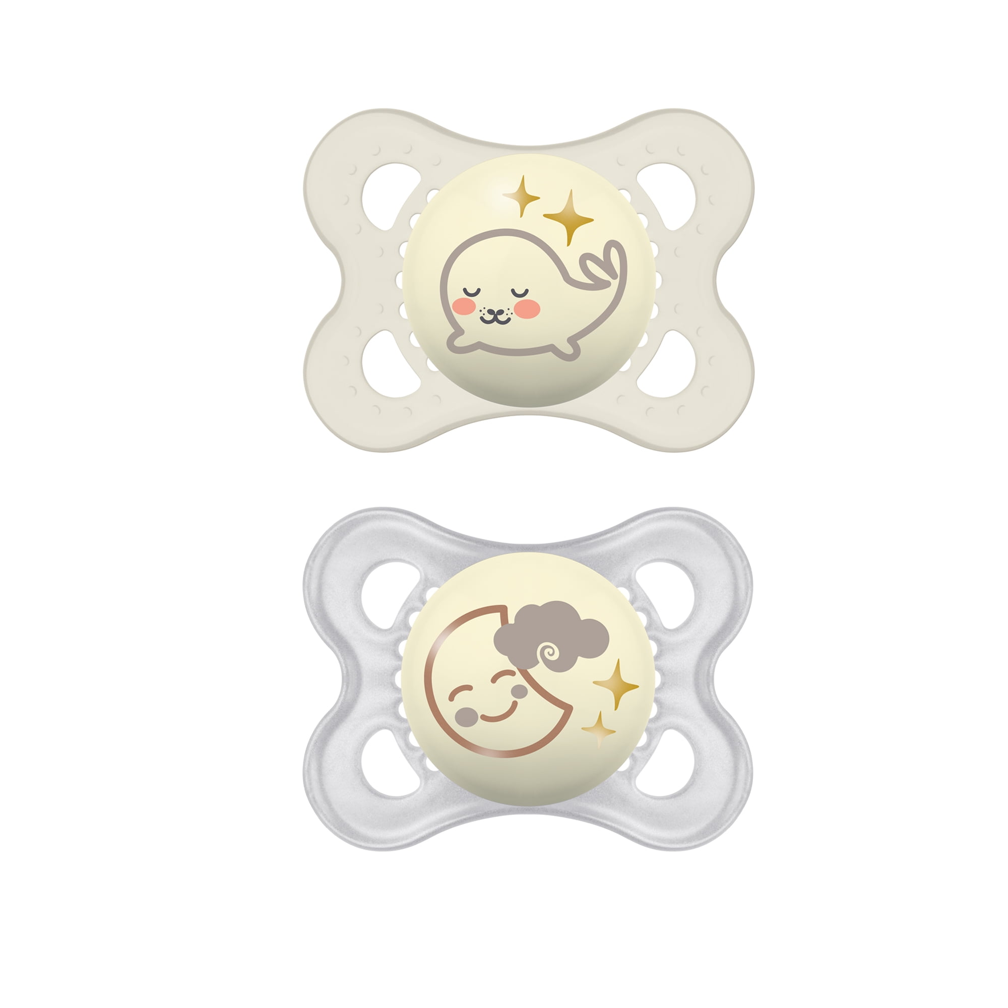 MAM Night Pacifier, 0-6 Months, 2 Pack