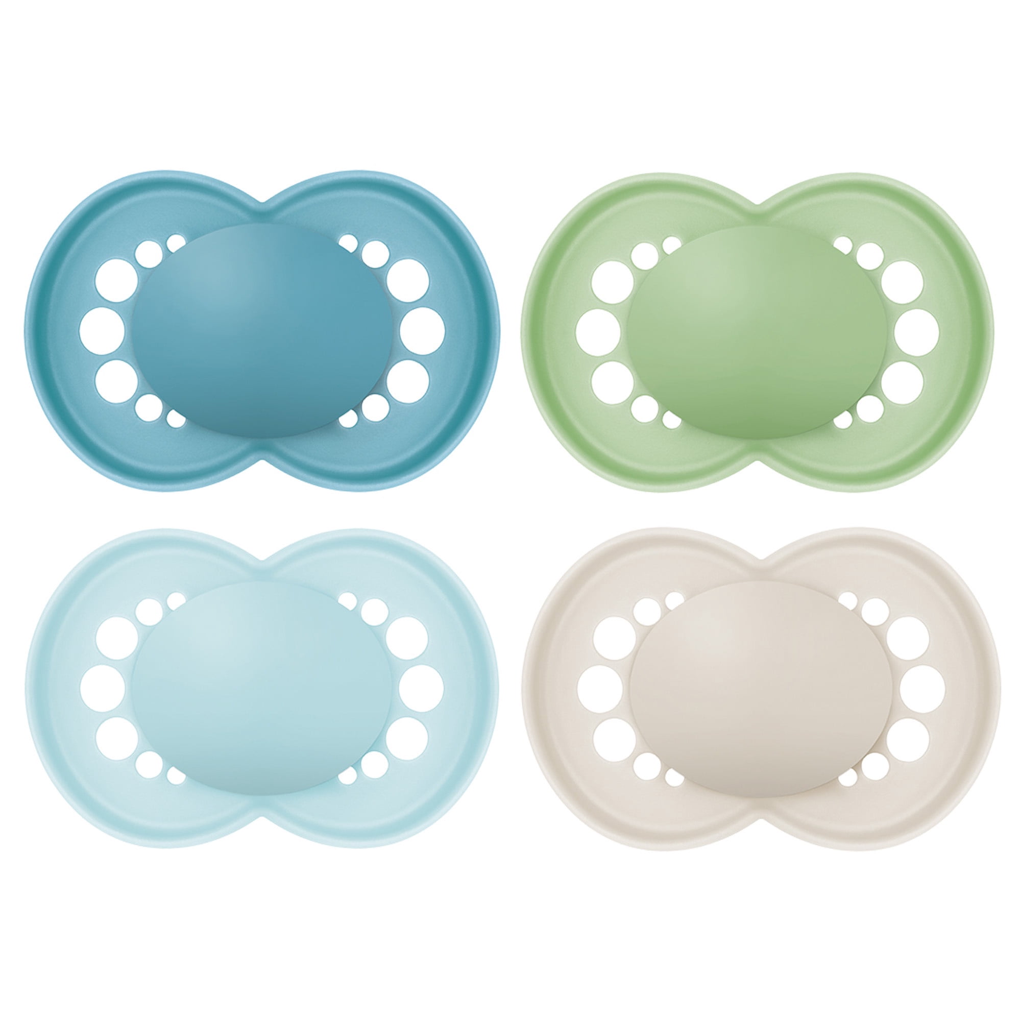 MAM Original Matte Non-Deco Pacifier,6-16 months, Baby Boy, 4 Count