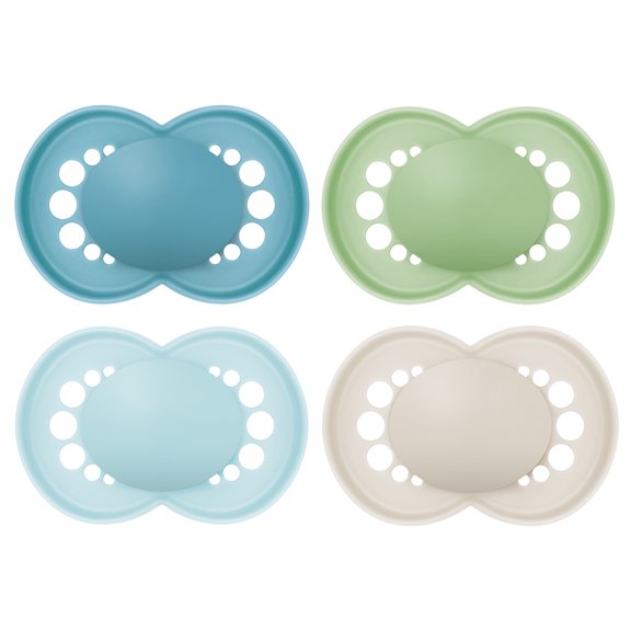 MAM Original Matte Non-Deco Pacifier,6-16 months, Baby Boy, 4 Count