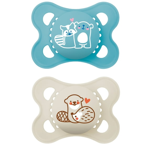 MAM Original Matte Pacifier, 0-6 Months, Boy, 2 Pack