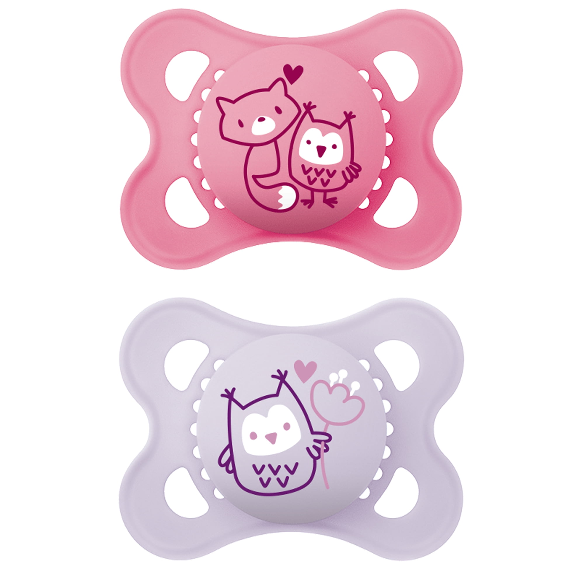 MAM Original Matte Pacifier, 0-6 Months, Girl, 2 pack MAM Original Matte Pacifier, 0-6 Months, Girl, 2 pack