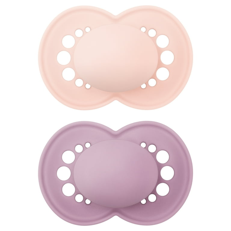 MAM Original Matte Non Deco Pacifier 6-16 Months, Girl, 2 pack