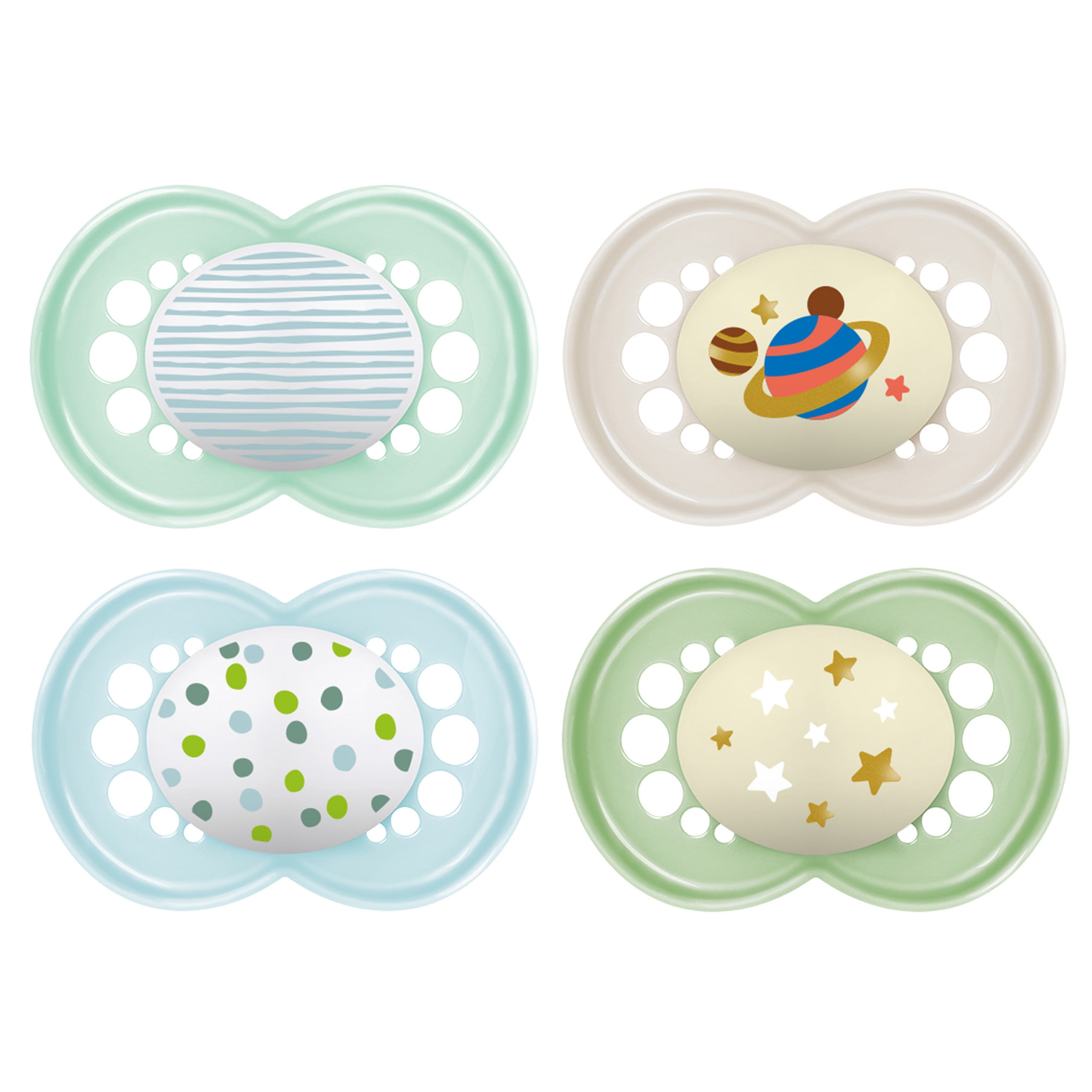 MAM Original & Original Night Pacifier, Glows in The Dark, 6-16 Months, Unisex, 4 Count
