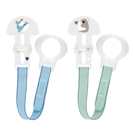 MAM Pacifier Clips, Boy, 2 Pack