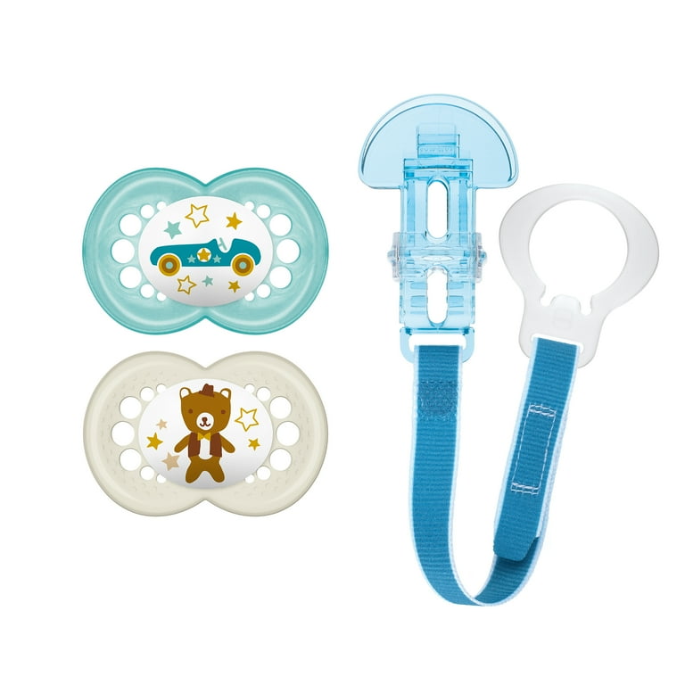 MAM Pacifiers and Baby Pacifier Clip, Baby Pacifier 16+ Months and