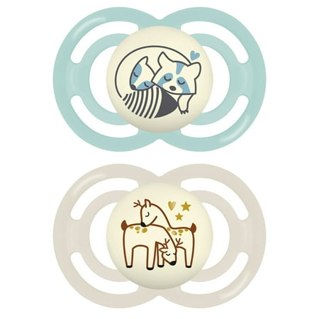 MAM Perfect Night Pacifier, 6+ Months, Boy, 2 Pack