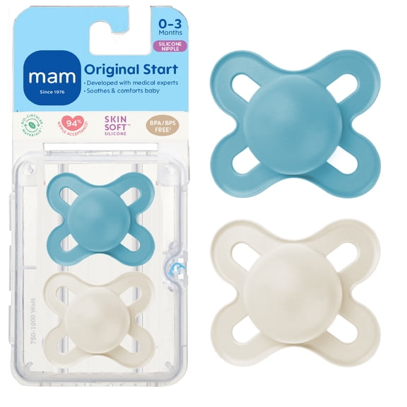 MAM Start Matte Newborn Pacifier, 0-3 Months, Boy, 2 Pack
