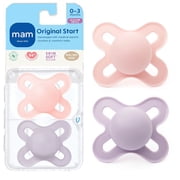 MAM Original Matte Pacifier, 0-2 Months, Girl, 2 Pack