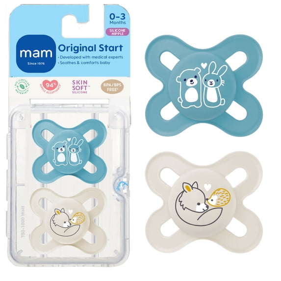 MAM Start Newborn Pacifier, 0+ Months, 2 Pack