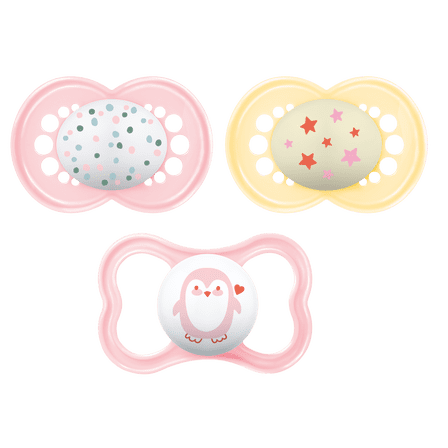 MAM Variety Pack Pacifier, 6+ months, Girl, 3 Pack