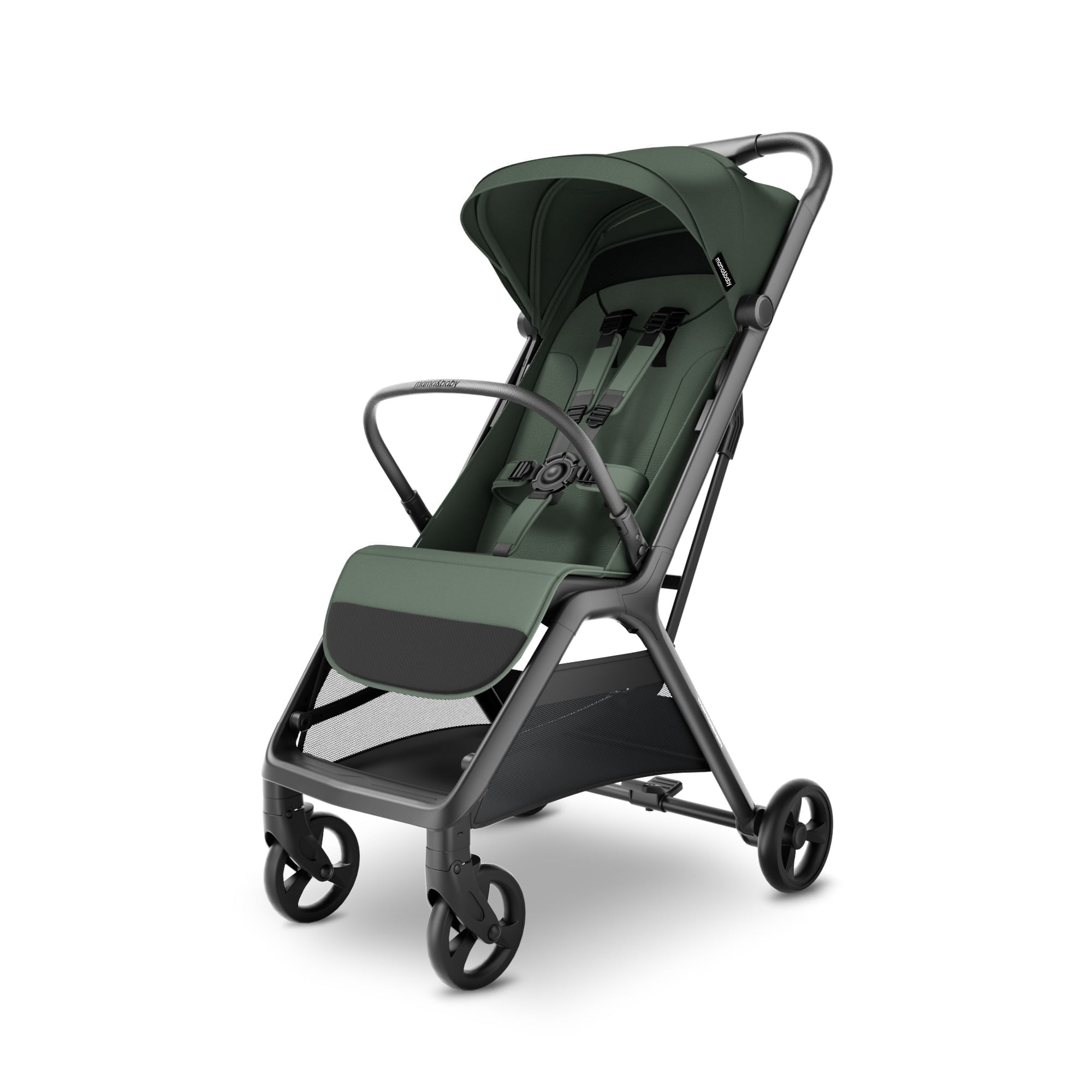 MAMA & BABY Packa Travel Stroller with One-Hand Automatic Folding, Ultra-Compact, Forest, 18.3LB, Unisex