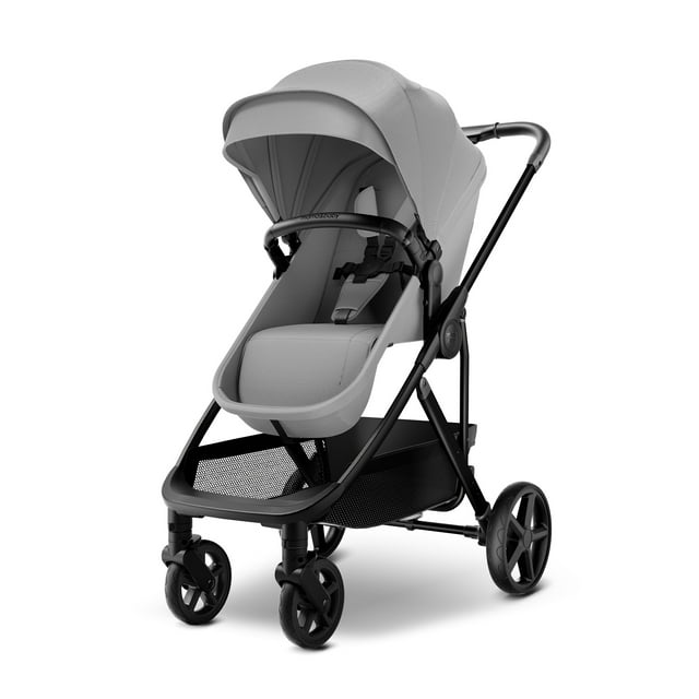 MAMA & BABY Rovee 2-in-1 Baby Bassinet Stroller with Reversible Seat and Large Canopy, Gray, 22.3LB, Unisex