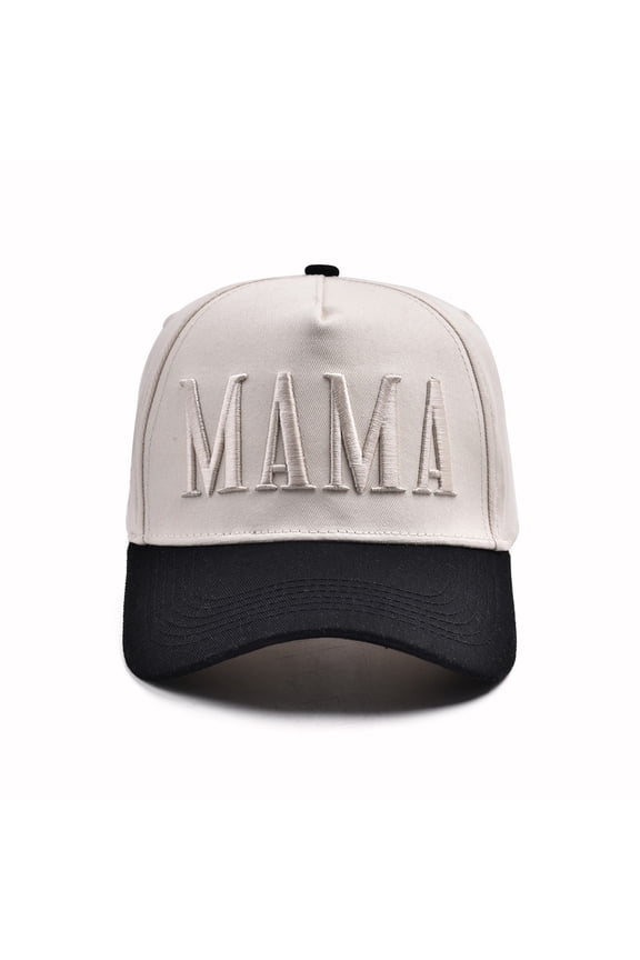 MAMA & DAD Embroidered Baseball Cap, Two-Tone Retro Trucker Hat Set, Adjustable Matching Couple Hats for Father's Day, Mother's Day, and Family Outings-Black