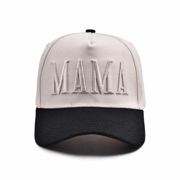 MAMA & DAD Embroidered Baseball Cap, Two-Tone Retro Trucker Hat Set, Adjustable Matching Couple Hats for Father's Day, Mother's Day, and Family Outings-Black