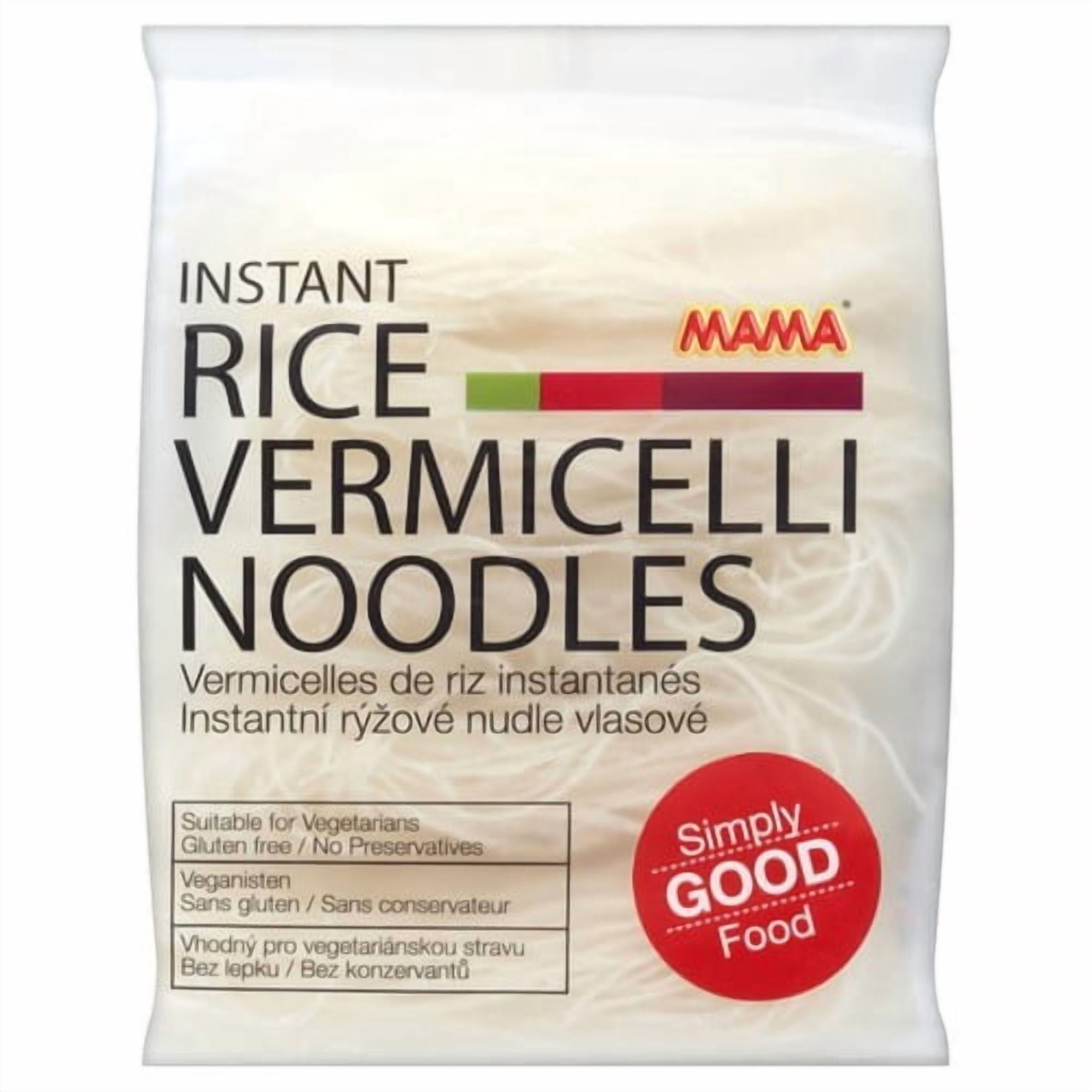 MAMA Instant Rice Vermicelli Noodles 225g, British Import (Pack of 3)