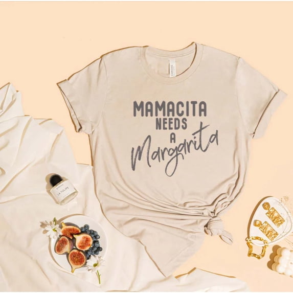 MAMA NEEDS A MARGARITA Graphic Short sleeve Tees Plus Size
