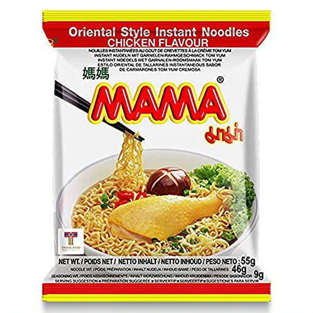 MAMA Noodles CHICKEN Instant Spicy Noodles with Delicious Thai Flavors, Hot  And Spicy Noodles with Chicken Soup Base, No Trans Fat with Fewer Calories