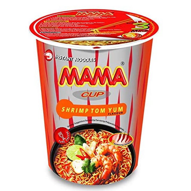 MAMA Noodles SHRIMP TOM YUM Instant Cup of Noodles w/Delicious Thai