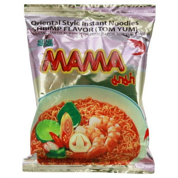 MAMA Oriental Style Instant Noodles Shrimp Flavor (Tom Yum), 2.12 oz