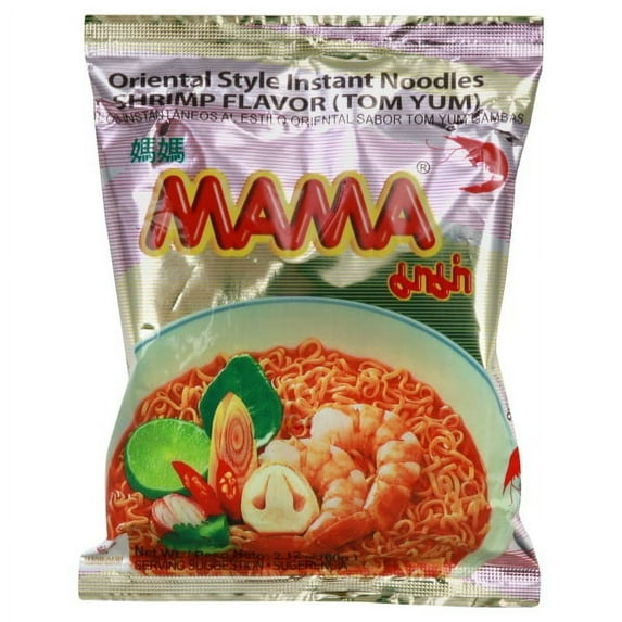 MAMA Oriental Style Instant Noodles Shrimp Flavor (Tom Yum), 2.12 oz
