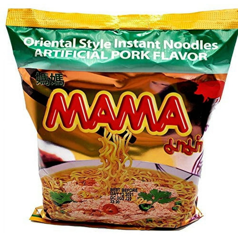 MAMA Oriental Style Instant Ramen Noodles, Artificial Pork Flavor
