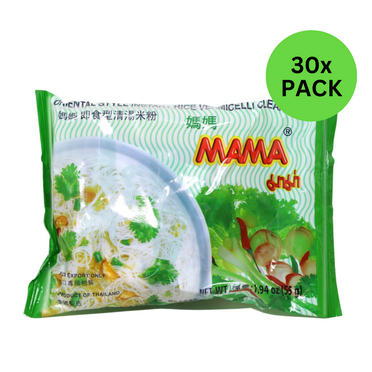 MAMA Oriental Style Instant Rice Noodles Vermicelli Clear Soup 9.7 oz (1.94 oz ea.) - 30 Packs