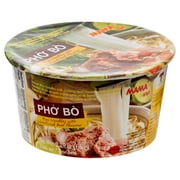 MAMA Pho Bo Rice Noodle Soup Bowl with Artificial Beef Flavor, 2.29 oz, Single pack