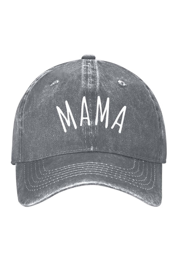 MAMA Print Vintage Wash Dad Hat Adjustable Curved Brim Baseball Cap,Made In USA,Casual Outdoor Sports Fishing Cap for Men and Women
