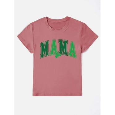MAMA Round Neck Short Sleeve T-Shirt