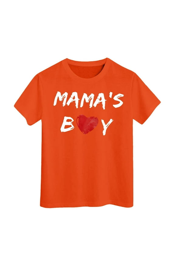 MAMA'S BOY Toddler Boy Shirt, Short Sleeve Baby Tee, Cute Graphic Print, Soft Comfortable Casual Top, Infant Toddler Outfit