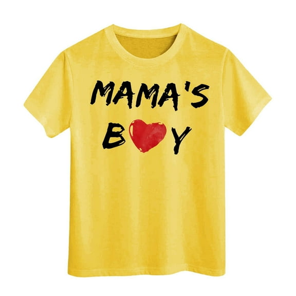 MAMA'S BOY Toddler Boy Shirt Soft Tee Cute Graphic Top Comfortable Baby Clothes Casual Outfit for Little Boys