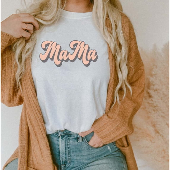 MAMA Short Graphic Short Sleeve Tees Plus Size