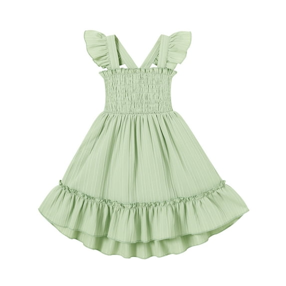 MAMAMI Baby Girls 18M-6T Clothes Summer Ruffle Sleeveless Toddler Girls Dress Beach Sundress