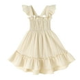 thumbnail image 1 of MAMAMI Baby Girls 18M-6T Clothes Summer Ruffle Sleeveless Toddler Girls Dress Beach Sundress, 1 of 7