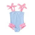 thumbnail image 1 of MAMAMI Baby Girls Swimsuit Summer Stripe One-Piece Bathing Suit for Girl,Size 9M-4Y, 1 of 7