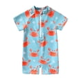thumbnail image 1 of MAMAMI Newborn Infant Baby Boys Swimsuit One-Piece Zipper Cartoon Print Bodysuit Toddler Cute Bathing Suit, 1 of 7
