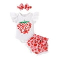 thumbnail image 1 of MAMAMI Toddler Baby Girls Romper Floral Shorts Set Summer Outfit Sets for Girls 0-24M, 1 of 8