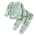 MAMAMI Toddler Baby Girls Sets Tiedye Long Sleeve Top + Pants Fall