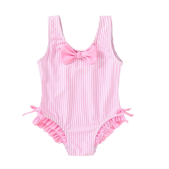 MAMAMI Toddler Baby Girls Swimsuit Summer Sleeveless Cute One-Piece Bathing Suit for Girls