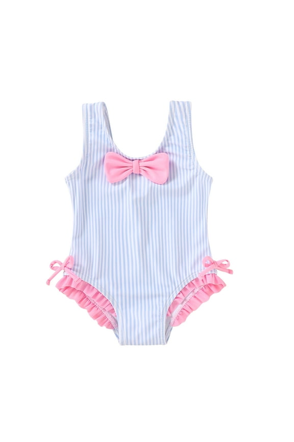Toddler Baby Girls Swimsuit Summer Sleeveless Cute One-Piece Bathing Suit for Girls