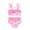 thumbnail image 1 of MAMAMI Toddler Girl Summer Swimsuit Ruffle Stripe Two Piece Beach Bikini Bathing Suit for Infant Girl, 1 of 9