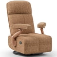 thumbnail image 1 of MAMAZING Nursery Chair Silent Rocking Ergonomic Removable Swivel Glider Recliner, Adjustable Armrests & Headrest, Brown, 1 of 11