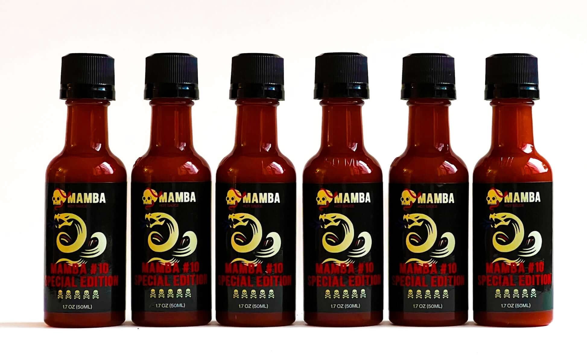 MAMBA #10 Special Edition Hot Sauce, Ghost Pepper Blend with Smoky Spice Flavor, Extra Spicy Condiment for BBQ, Grilled Meats, Wings & Marinades