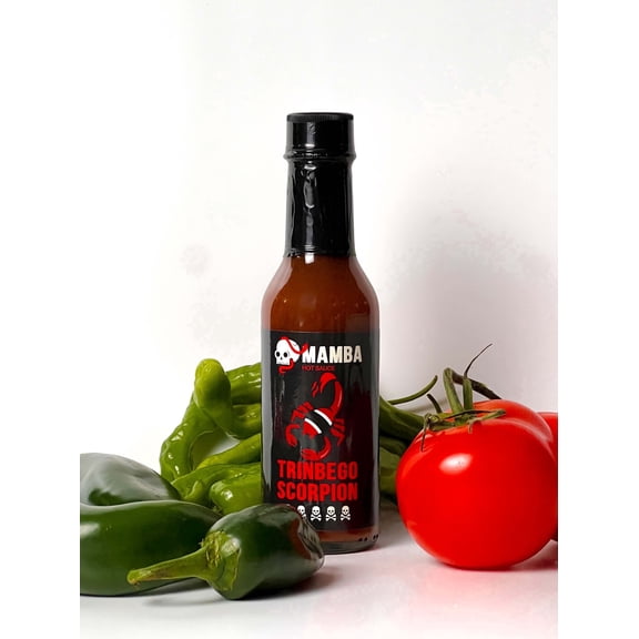 MAMBA TrinBego Scorpion Hot Sauce, Caribbean Scorpion Pepper Blend with Intense Heat, Spicy Condiment for Meats, Tacos, Pizza & Eggs