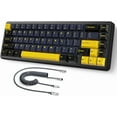 thumbnail image 1 of ATTACK SHARK X65 HE Rapid Trigger Keyboard, 0.01mm RT Accuracy, 8Khz 60% Wired Magnetic Switch Gaming Keyboard with 8Khz Coiled Cable, Adjustable Actuation, Snap Tap, for PC/Mac,Grey&Yellow, 1 of 1
