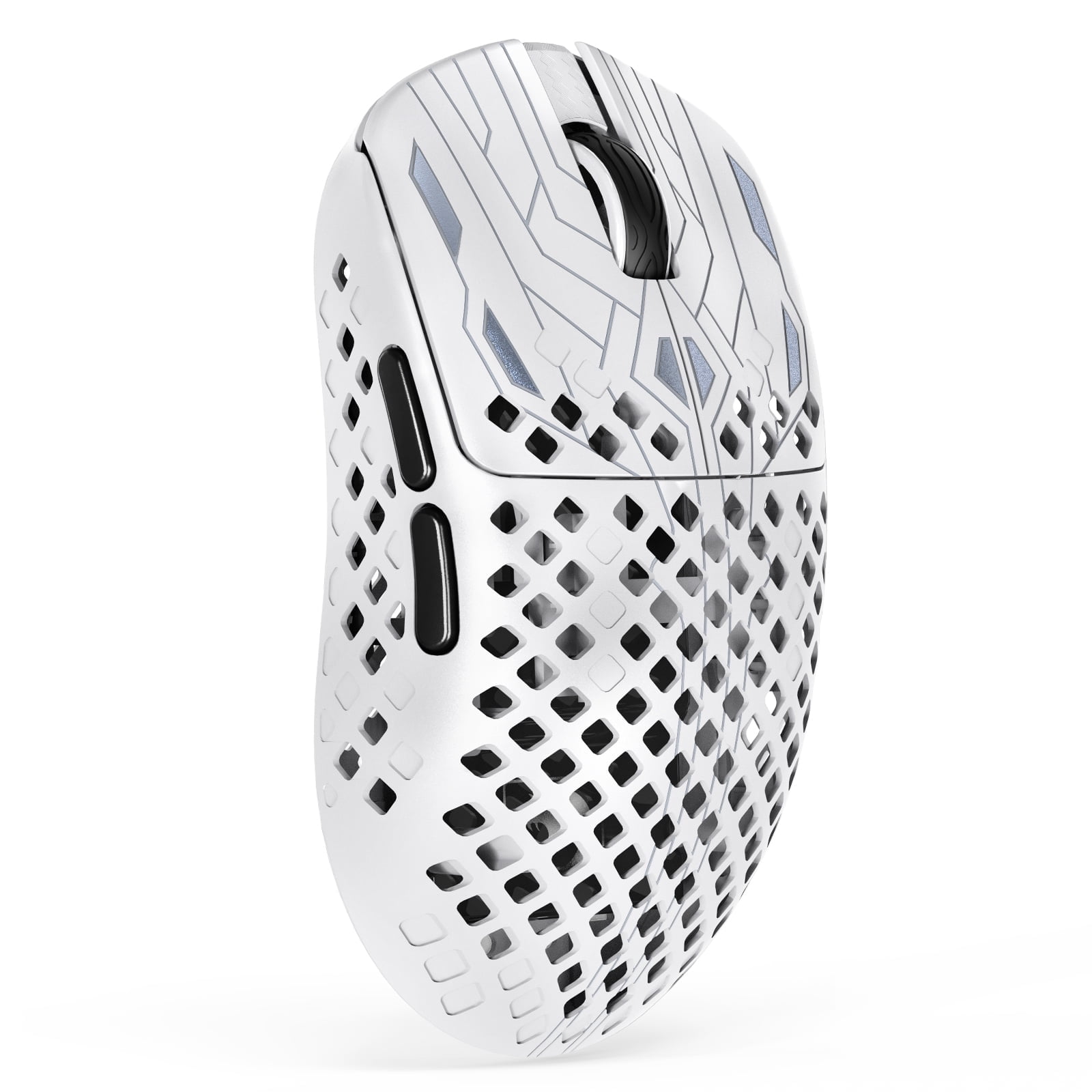 MAMBASNAKE M2 Wireless Gaming Mouse, 41g Carbon Fiber, PAW3395PRO, 40000 DPI, Tri-Mode BT/2.4G/USB-C, for PC/Mac, White