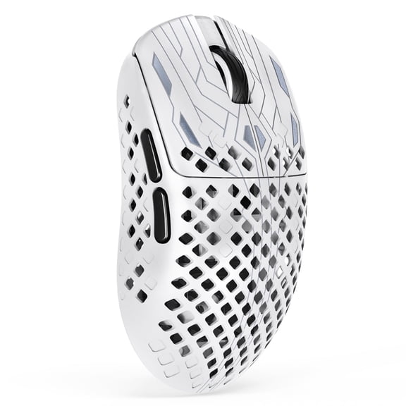 MAMBASNAKE M2 Wireless Gaming Mouse, 41g Carbon Fiber, PAW3395PRO, 40000 DPI, Tri-Mode BT/2.4G/USB-C, for PC/Mac, White